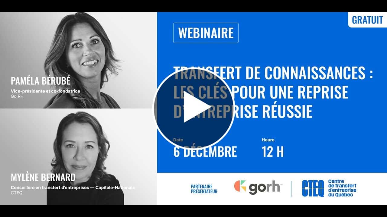 Webinaire - transfert de connaissances