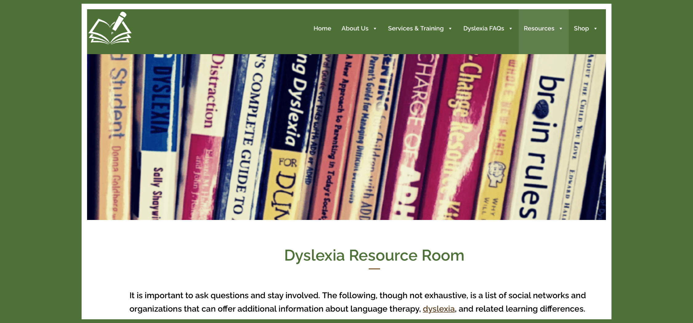 Dyslexia Resource Room - The Written Word