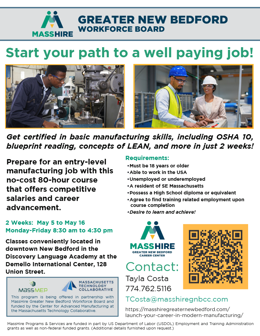 Image of Basic Manufacturing Trainin Flyer