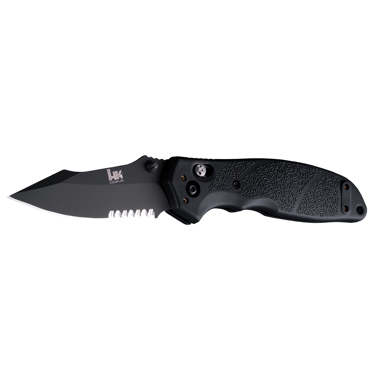 HK Exemplar Partially Serrated Knife - Black