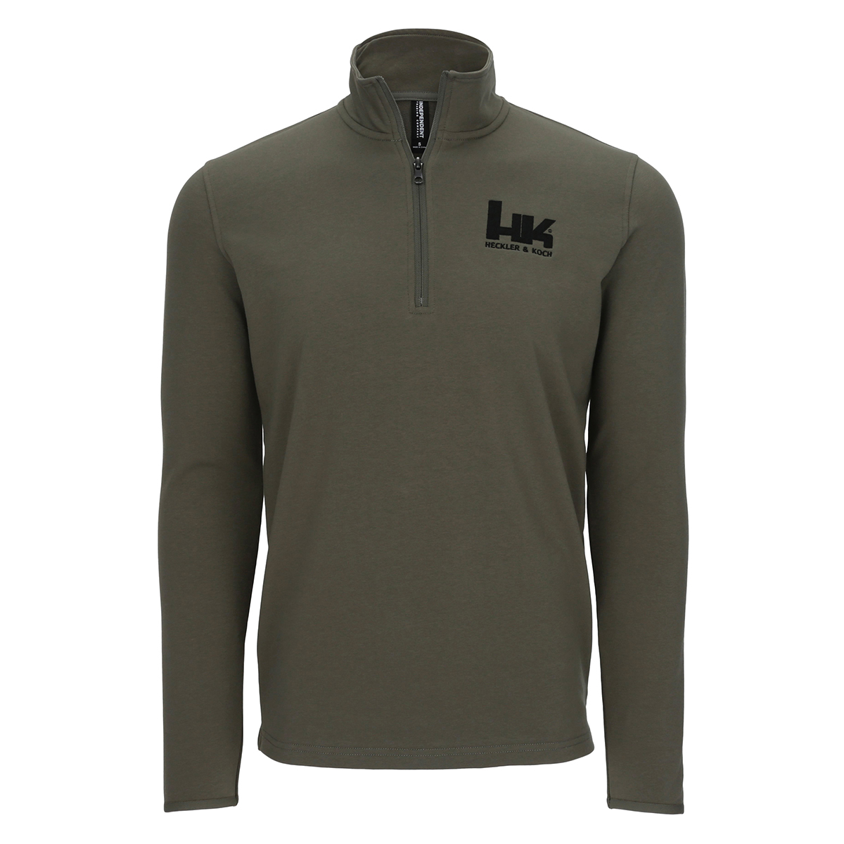 HK Quarter-zip pullover in olive green