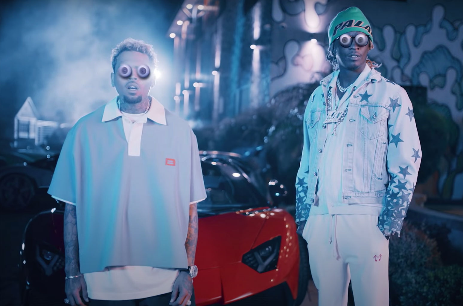 Chris Brown & Young Thug auction campaign artwork