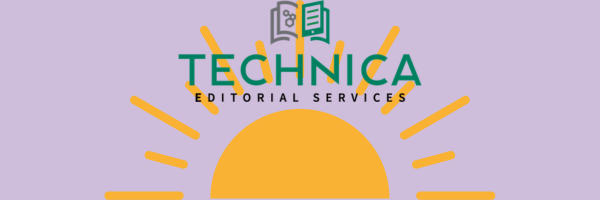 Technica Editorial Services logo above a stylized golden sunrise on a light lavender background.