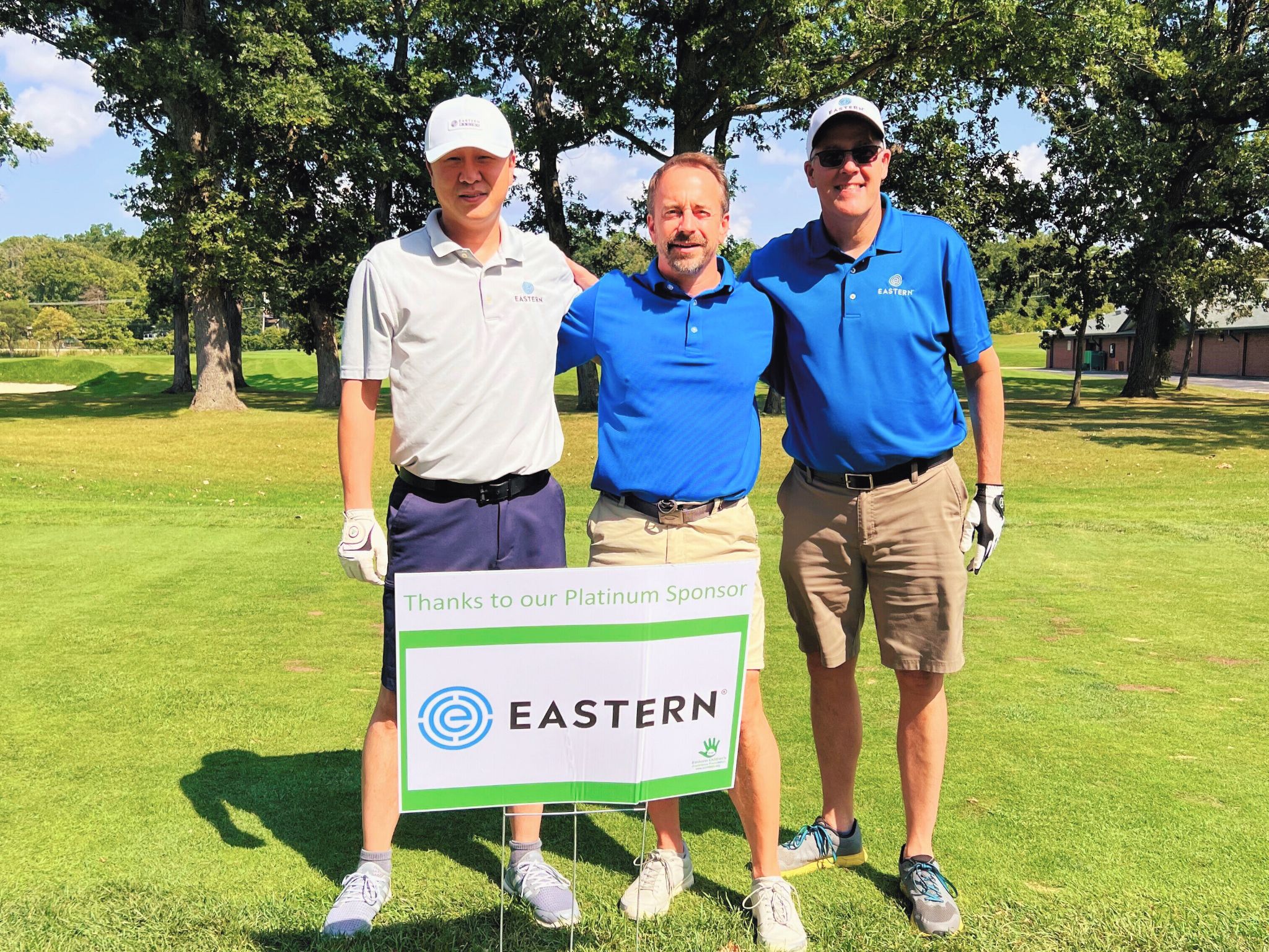 Sean Kwon, Eric Wagner & Dave Cooper at the ECAF Golf Classic