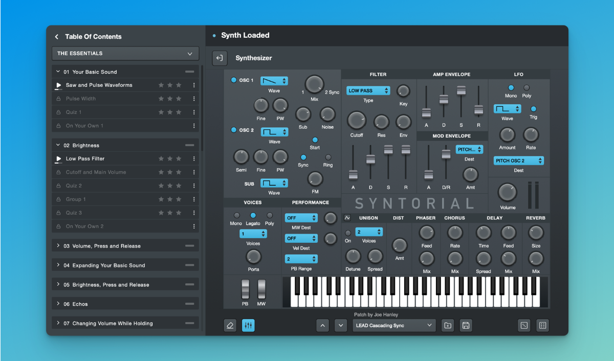 Syntorial Home Screen