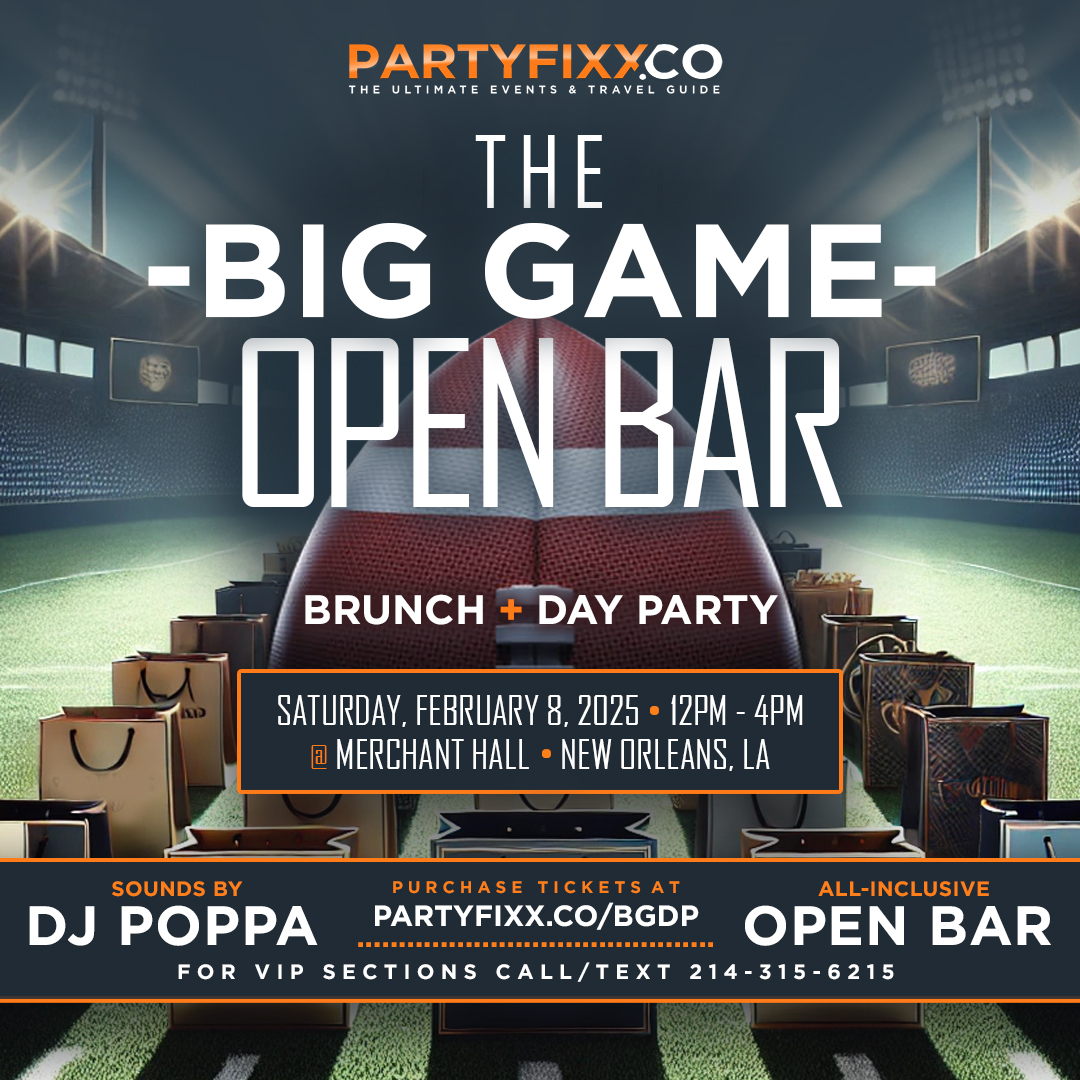 The Big Game Open Bar Brunch and Day Party Super Bowl Weekend