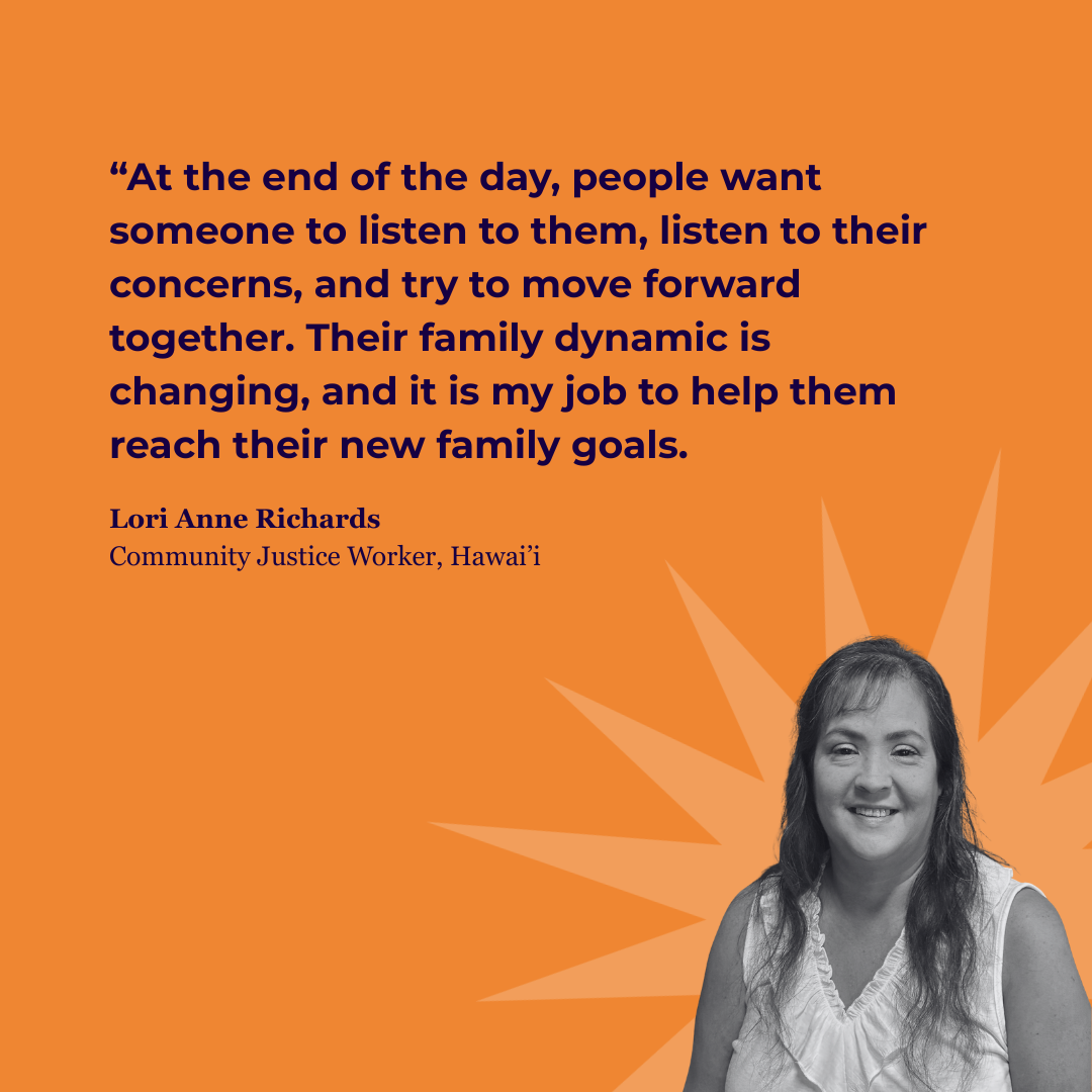Headshot of Lori Anne Richards with a quote