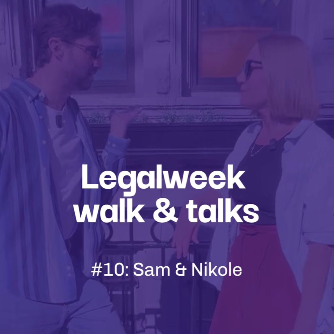 Cover photo from Legalweek Walk & Talks episode