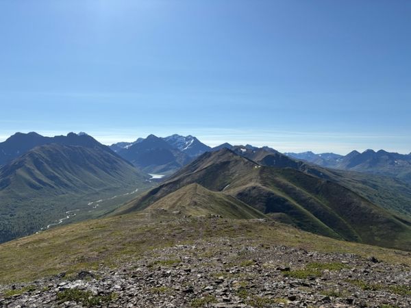 Mountains near the South Fork of Eagle River in Alaska.