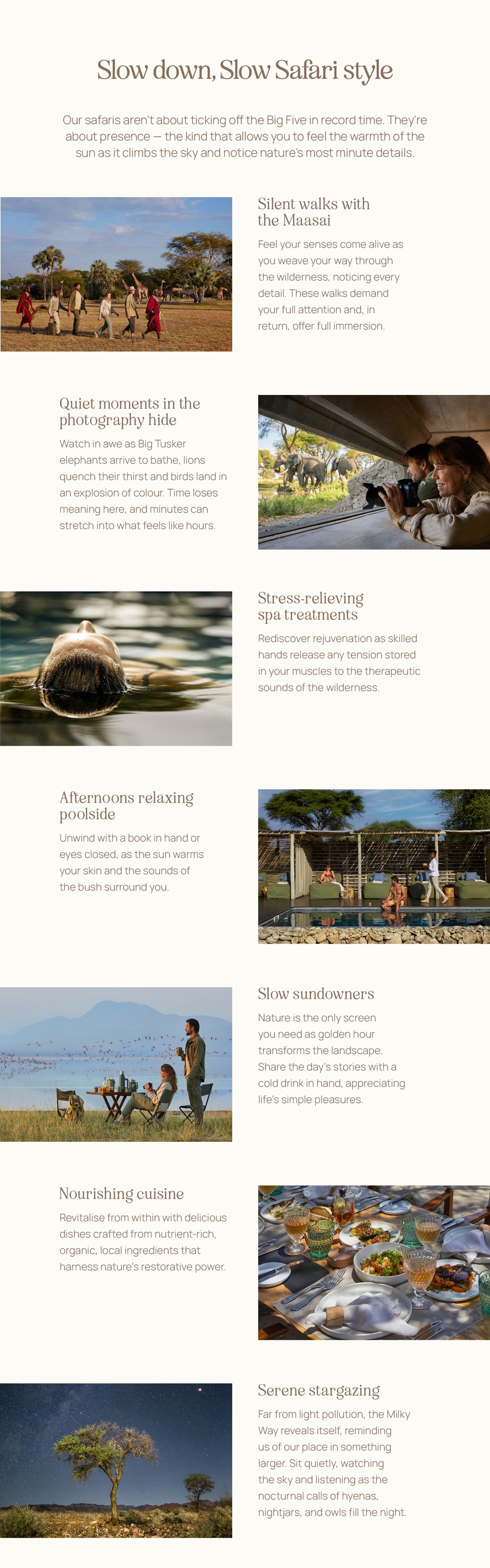 Slow down, Slow Safari style