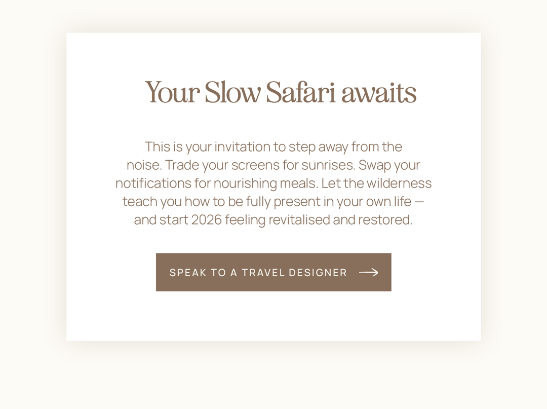 Speak to a Travel Designer