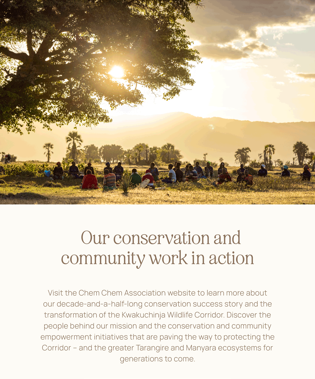 Our conservation and community work in action