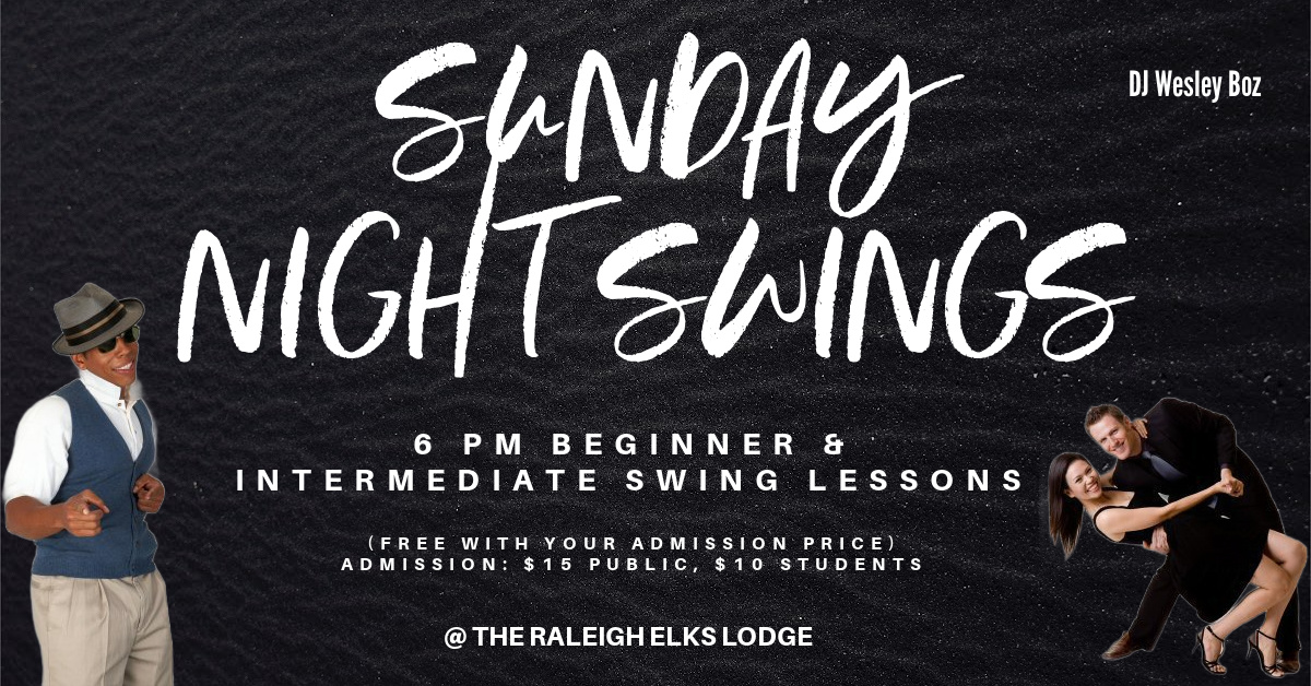 SUNDAY NIGHT SWING DANCING 6 PM