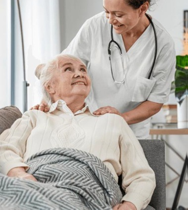 a patient and a carer