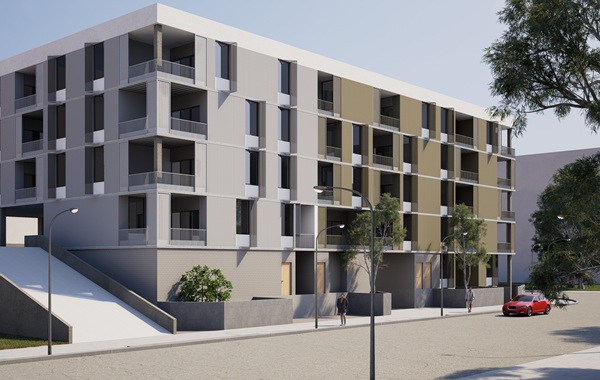 a new apartment building