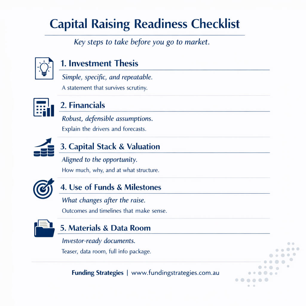 Capital raising readiness checklist