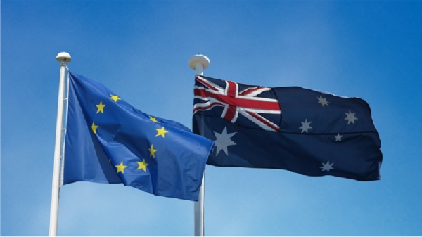 EU and AU flags