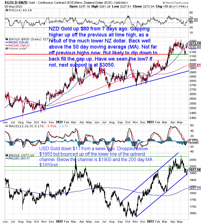 NZ Dollar Gold Chart