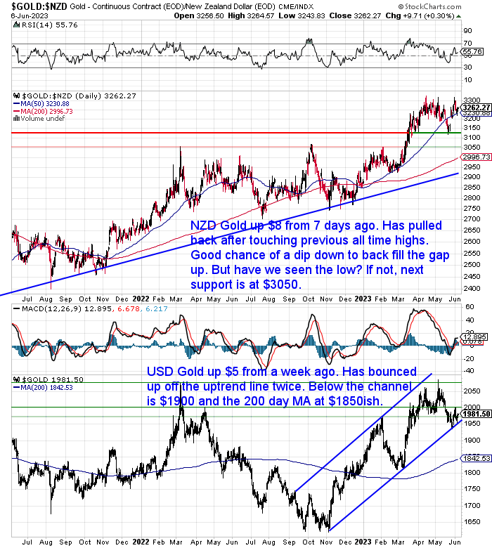 NZ Dollar Gold Chart