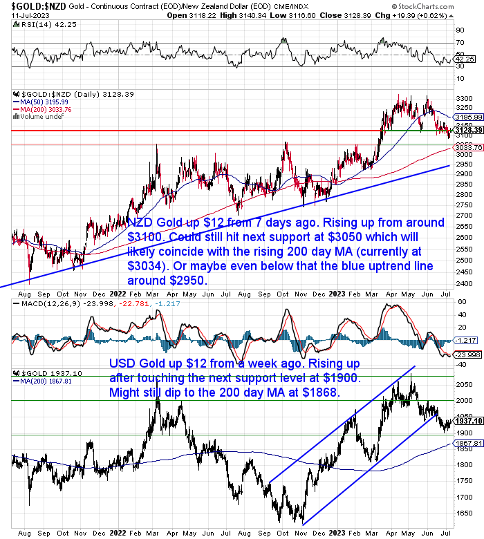 NZ Dollar Gold Chart