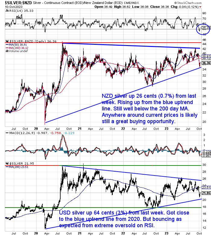 NZ Dollar Silver Chart