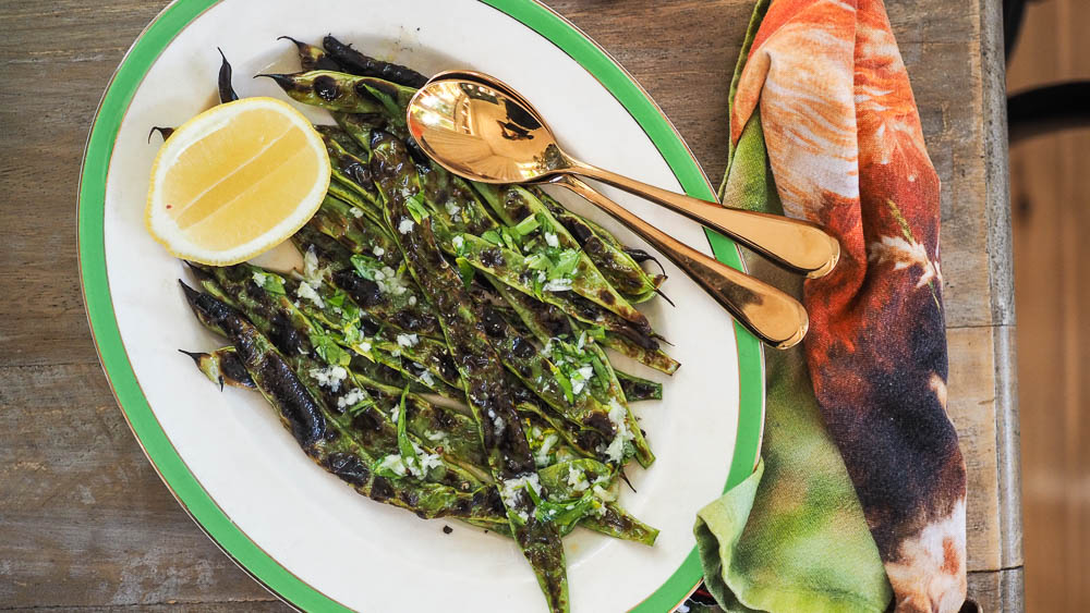 Char-Grilled Romano Pole Beans, The Ultimate Side Dish!