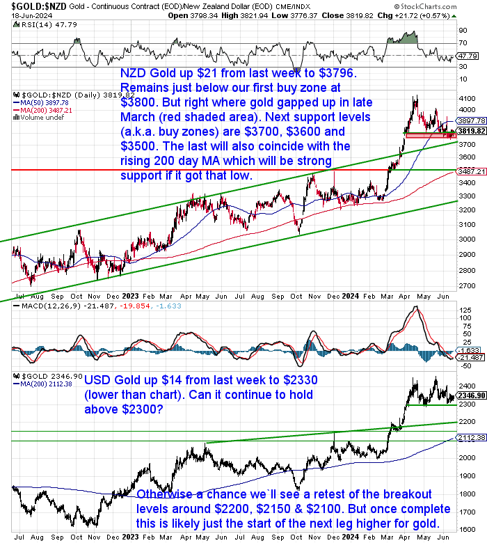 NZ Dollar Gold Chart