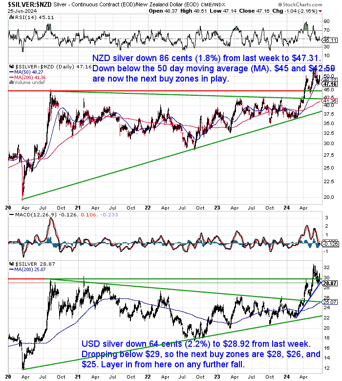 NZ Dollar Silver Chart