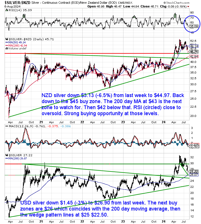 NZ Dollar Silver Chart NZ Dollar Silver Chart