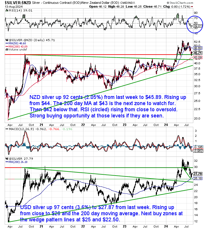 NZ Dollar Silver Chart