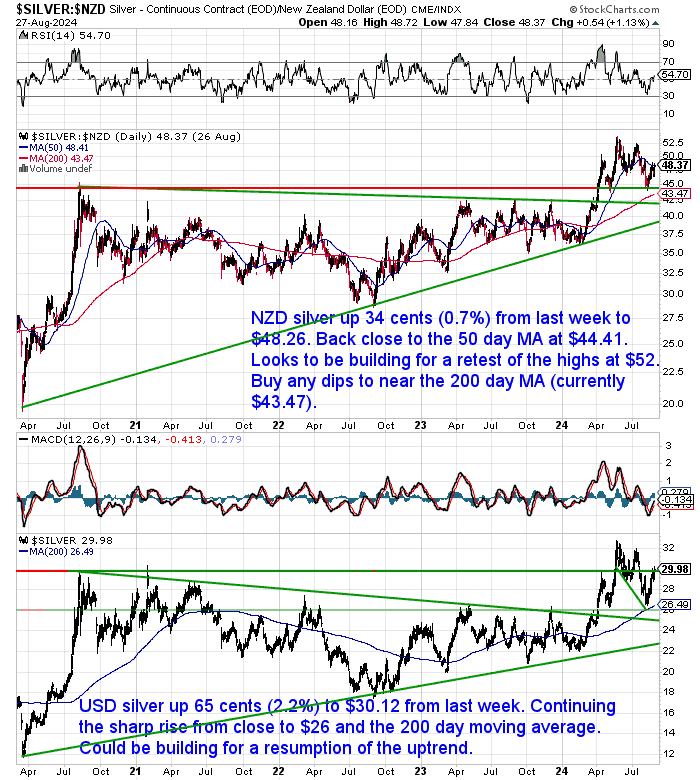 NZ Dollar Silver Chart