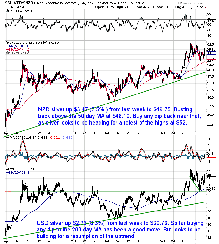 NZ Dollar Silver Chart