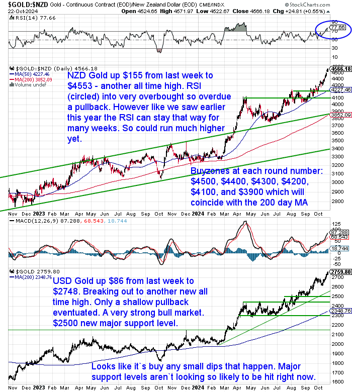 NZ Dollar Gold Chart