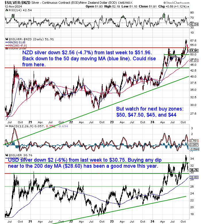 NZ Dollar Silver Chart