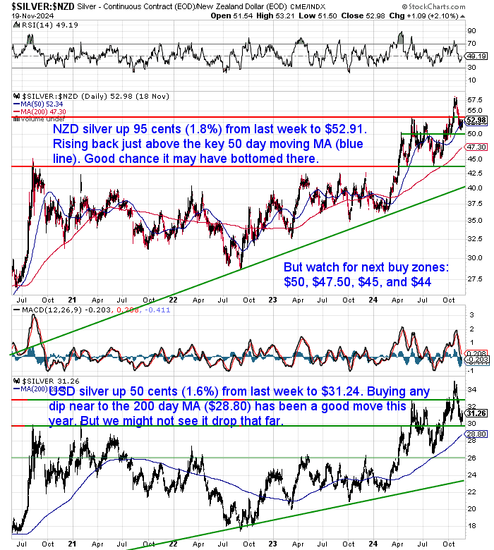 NZ Dollar Silver Chart