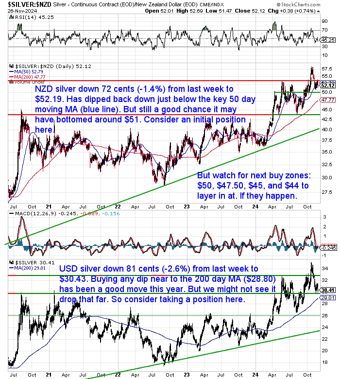 NZ Dollar Silver Chart