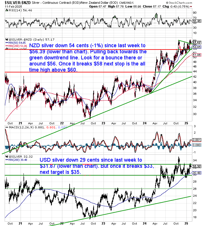 NZ Dollar Silver Chart