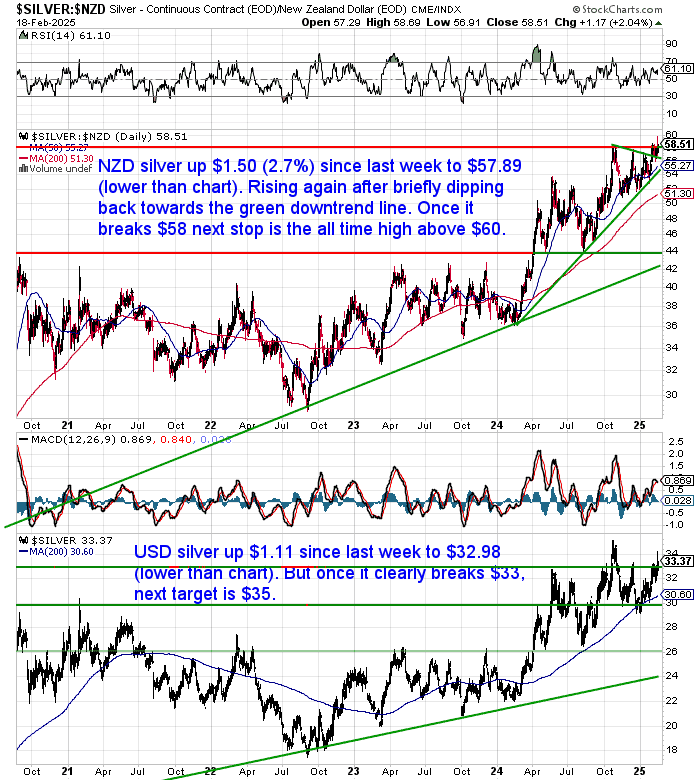 NZ Dollar Silver Chart