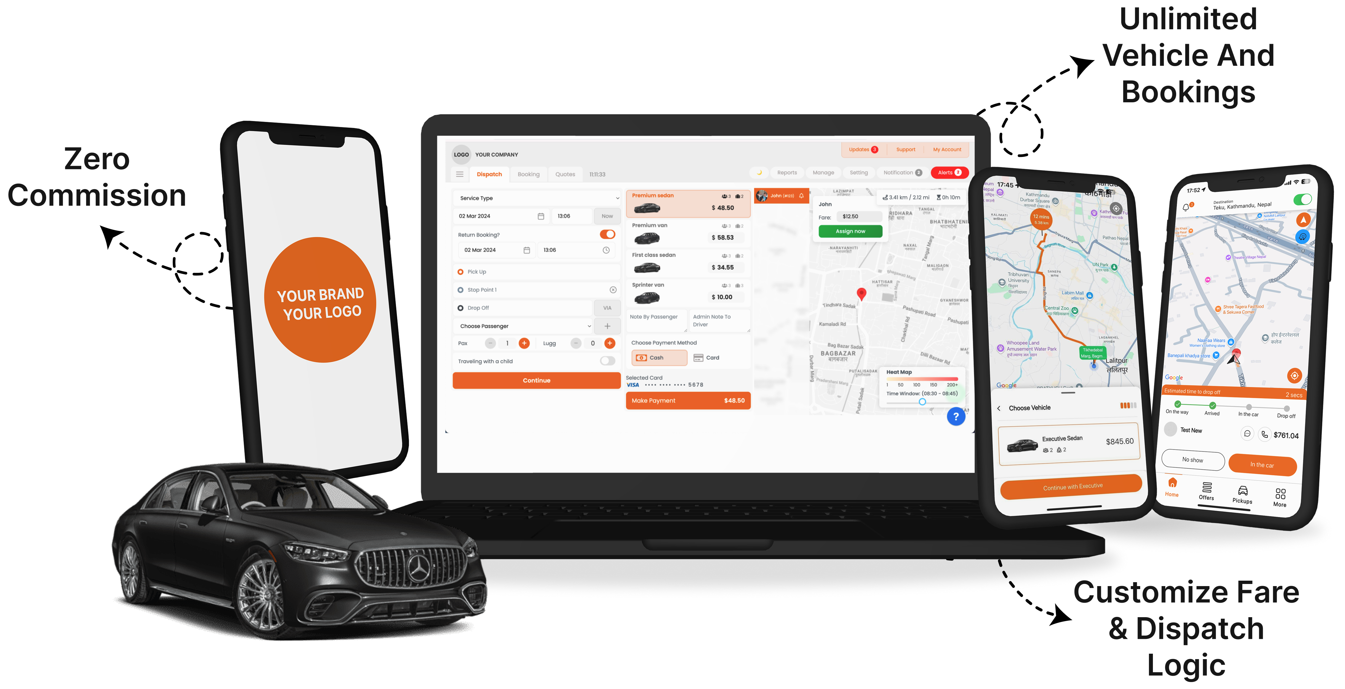 AtoZ Dispatch Banner with booking demo