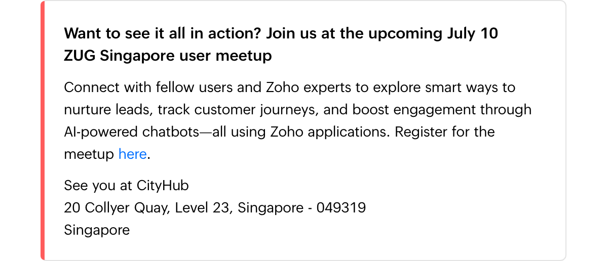 Singapore user meetup