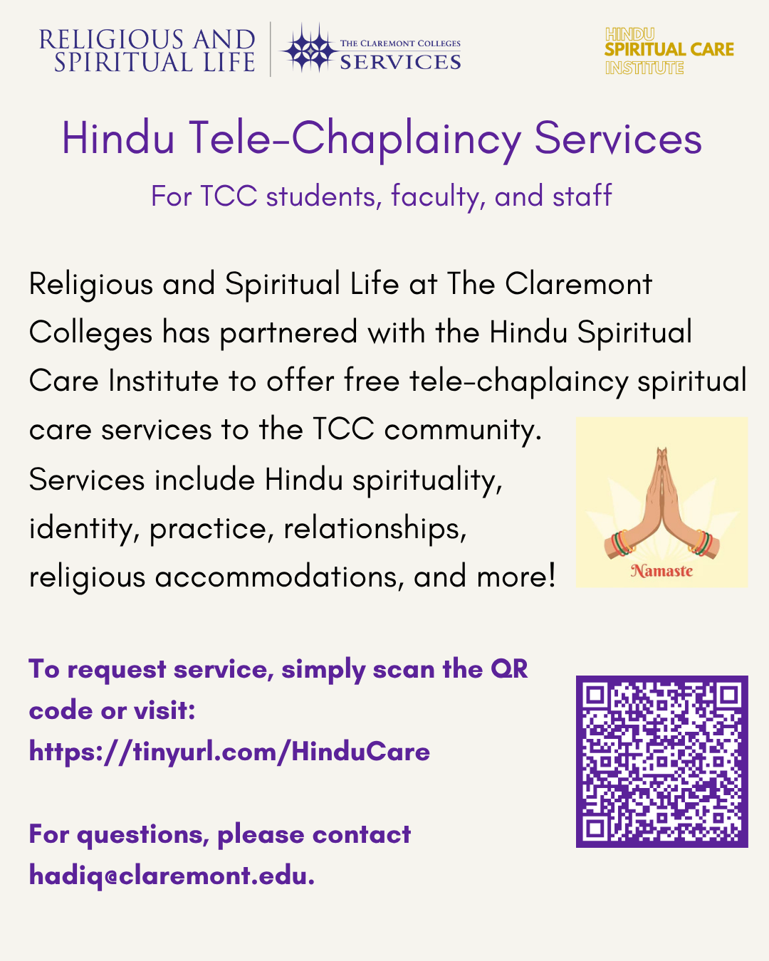 HSCI tele-chaplaincy flyer