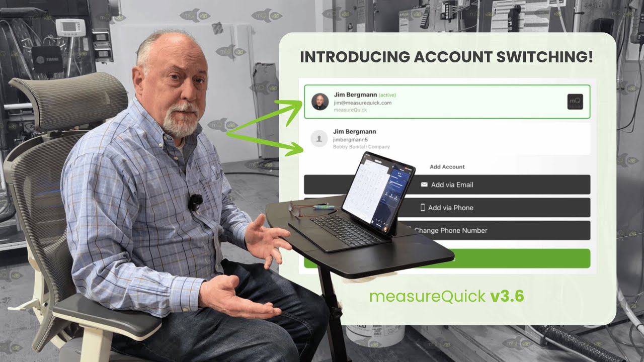Switching and Adding Accounts in measureQuick 3.6