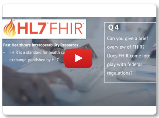 Screencapture of recording webinar explaining HL7 FHIR