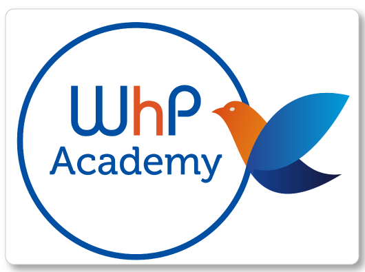 WhP Academy logo with a bird