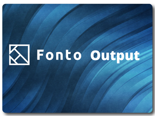 Fonto logo on wavy denim background