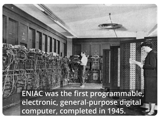 Photograph of the ENIAC computer circa 1945