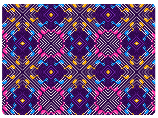 Graphic image with music notes and imagery that alludes to a computer motherboard