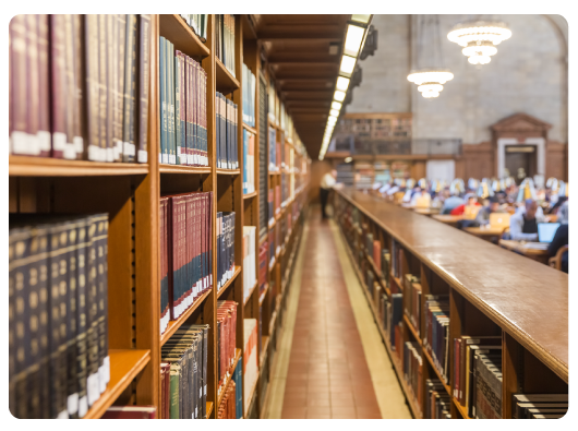 Picture of stacks of library books