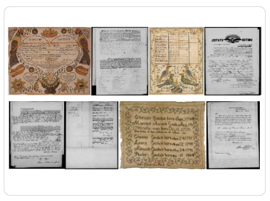 Images of Revolutionary War Pension files requiring transcription and tagging