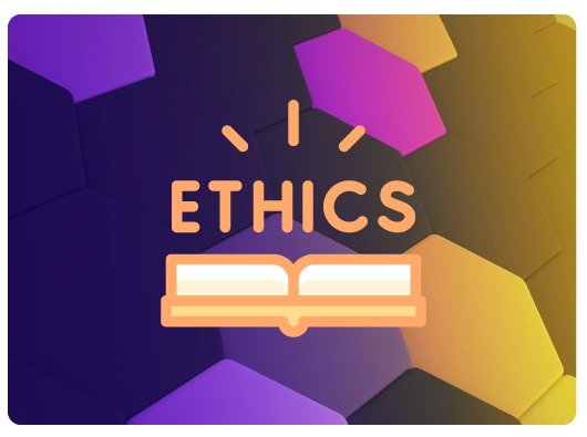 Decorative graphic with open-book icon and the word